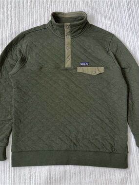 Patagonia Men’s Organic Cotton Quilt Snap-T Pullover Sweater | Size L